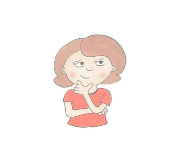 Cartoon Caroline thinking