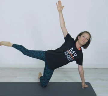 Woman performing a star exercise